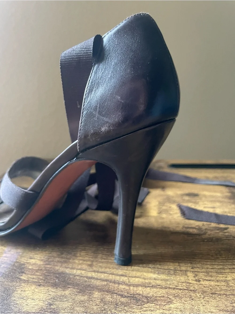 Vintage Stuart Weitzman Dark Brown Strappy High Heel Sandals